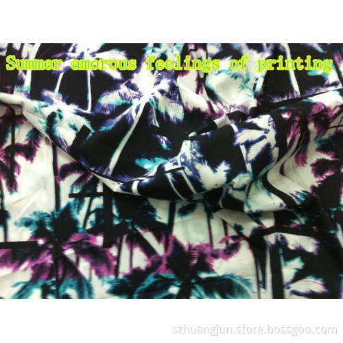 100% polyester CDC print from nature used for fashional dress